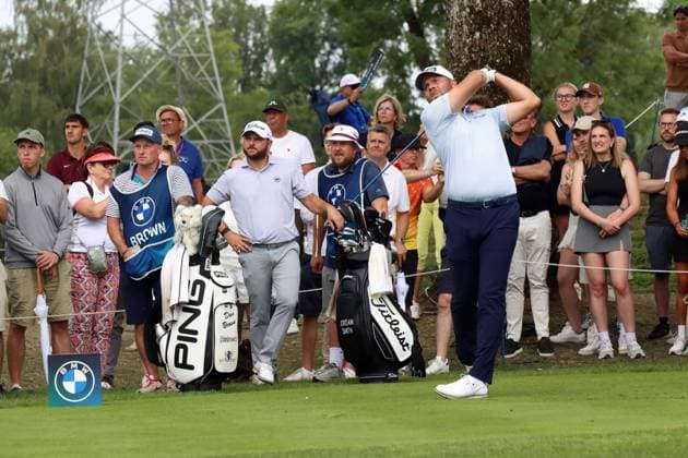 BMW International Open, Eichenried, 06 07 2025 Golf, BMW International Open, Eichenried, 06 07 2025, Day 4 Picture Daniel, Brown ENG and left Jordan, Smith ENG Copyright: xBEAUTIFULxSPORTS NilsxKoepkex