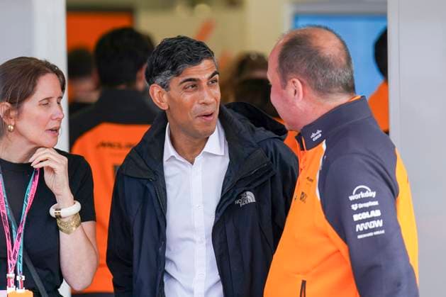 FORMULA 1 BRITISH GRAND PRIX 2025 Rishi Sunak smiles during the FORMULA 1 QATAR AIRWAYS BRITISH GRAND PRIX 2025 at the Silverstone Circuit, Silverstone, England, United Kingdom on 6 July 2025 Credit: Robbie Hoad Every Second Media Editorial use only. All images are copyright Every Second Media Limited. No images may be reproduced without prior permission. Copyright: xIMAGO EveryxSecondxMediax ESM-1520-0026 RobbiexHoadx xEveryxSecondxMediax