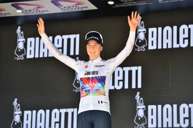 NIEDERMAIER Antonia (CANYON SRAM ZONDACRYPTO) the leader of the Maglia Binaca during Giro d Italia Women - Stage 1 - Bergamo Bergamo, Giro d Italia race in Bergamo, Italy, July 06 2025  Copyright: xDavidexVaninetti IPAxSportx xipa-agency.netx xx IPA_60020669 IPA_Agency_IPA60020669