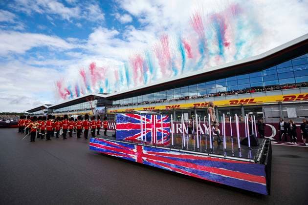 F1 - BRITISH GRAND PRIX 2025 Atmosphere at British national athem during the Formula 1 Qatar Airways British Grand Prix 2025, 12th round of the 2025 FIA Formula One World Championship, WM, Weltmeisterschaft from July 4 to 6, 2025 on the Silverstone Circuit, in Silverstone, United Kingdom - SilverstoneUnited Kingdom  Copyright: xEricxAlonsox