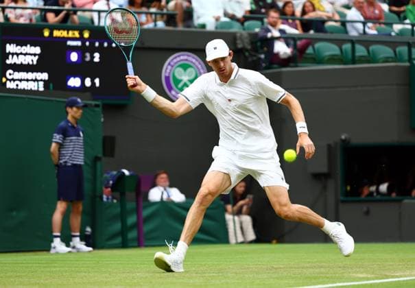 Nicolas Jarry during his fourth round match Wimbledon Tennis Championships, Day 7, The All England Lawn Tennis and Croquet Club, London, UK - 06 Jul 2025London The All England Lawn Tennis and United Kingdom  Copyright: xJamesxMarsh Shutterstockx 15387062bx