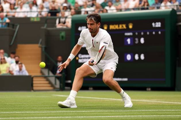 Cameron Norrie during his fourth round match Wimbledon Tennis Championships, Day 7, The All England Lawn Tennis and Croquet Club, London, UK - 06 Jul 2025London The All England Lawn Tennis and United Kingdom  Copyright: xEllaxLing Shutterstockx 15387063p