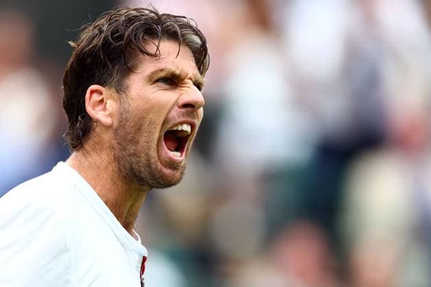 Cameron Norrie celebrates during his fourth round match Wimbledon Tennis Championships, Day 7, The All England Lawn Tennis and Croquet Club, London, UK - 06 Jul 2025London The All England Lawn Tennis and United Kingdom  Copyright: xJamesxMarsh Shutterstockx 15387062cy