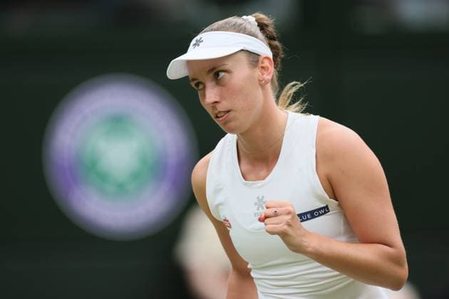 Belgian Elise Mertens pictured during a tennis match between Belgian Mertens and Belarusian Sabalenka, in the round of 16 of the women s singles at the 2025 Wimbledon grand slam tournament, Sunday 06 July 2025 at the All England Tennis Club, in South-West London, Britain. BENOITxDOPPAGNE  x128545392x