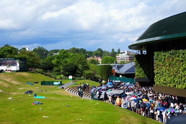 Henman Hill evacuated due to warnings of thunder and lightning Wimbledon Tennis Championships, Day 7, The All England Lawn Tennis and Croquet Club, London, UK - 06 Jul 2025London The All England Lawn Tennis and United Kingdom  Copyright: xJavierxGarcia Shutterstockx 15387061dh