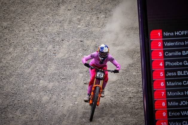 Whoop Downhill Worldcup La Thuile SEAGRAVE Tahnee ORBEA FMD RACINGat Whoop Downhill Worldcup La Thuile, 06 07 2025,in La Thuile,ITA Photo Sebastian Sternemann