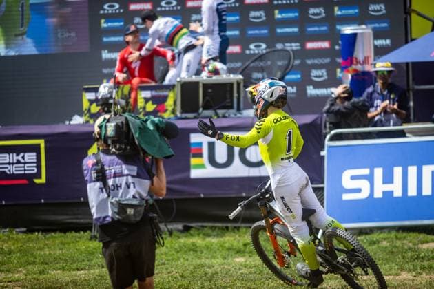 Whoop Downhill Worldcup La Thuile GOLDSTONE Jackson SANTA CRUZ SYNDICATEat Whoop Downhill Worldcup La Thuile, 06 07 2025,in La Thuile,ITA Photo Sebastian Sternemann