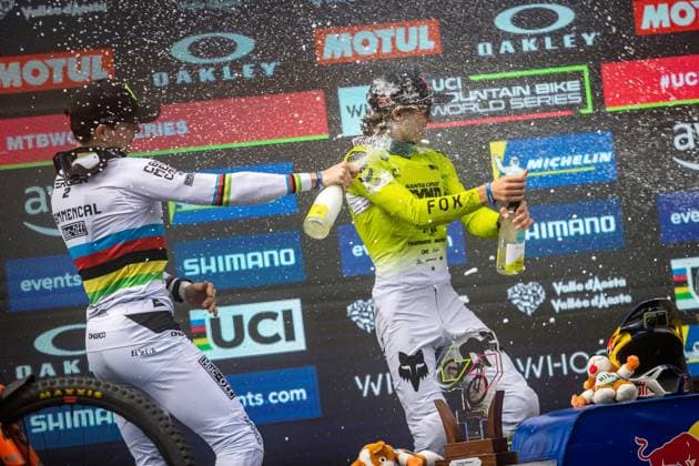 Whoop Downhill Worldcup La Thuile GOLDSTONE Jackson SANTA CRUZ SYNDICATEat Whoop Downhill Worldcup La Thuile, 06 07 2025,in La Thuile,ITA Photo Sebastian Sternemann