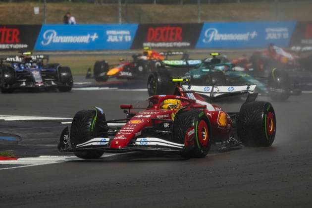 F1 - BRITISH GRAND PRIX 2025 44 HAMILTON Lewis (gbr), Scuderia Ferrari SF-25, action during the Formula 1 Qatar Airways British Grand Prix 2025, 12th round of the 2025 FIA Formula One World Championship, WM, Weltmeisterschaft from July 4 to 6, 2025 on the Silverstone Circuit, in Silverstone, United Kingdom - SilverstoneUnited Kingdom  Copyright: xFLORENTxGOODENx