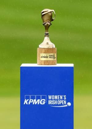 KPMG Women s Irish Open 2025, Carton House, Maynooth 6 7 2025 A view of the KPMG Women s Irish Open trophy A view of the KPMG Women s Irish Open trophy 6 7 2025  Copyright: x INPHO LaszloxGeczox 0N8A0183