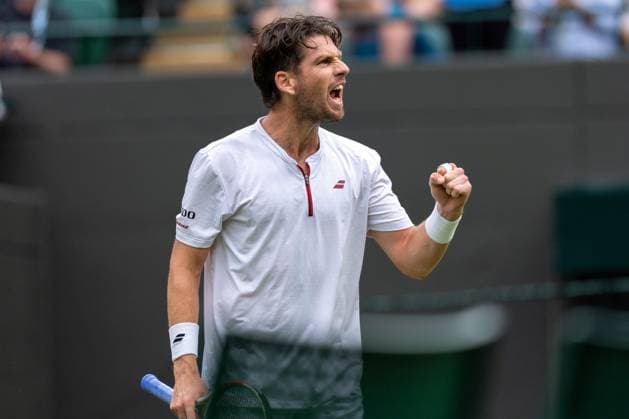 2025-07-06 The Championships Wimbledon 2025 LONDON, UNITED KINGDOM - JULY 6: Cameron Norrie of Great Britain during Day Seven of The Championships Wimbledon 2025 at All England Lawn Tennis and Croquet Club on July 6, 2025 in London, United Kingdom. (Photo by Marleen Fouchier BSR Agency) London United Kingdom Content not available for redistribution in The Netherlands directly or indirectly through any third parties. Copyright: xBSRxAgencyx