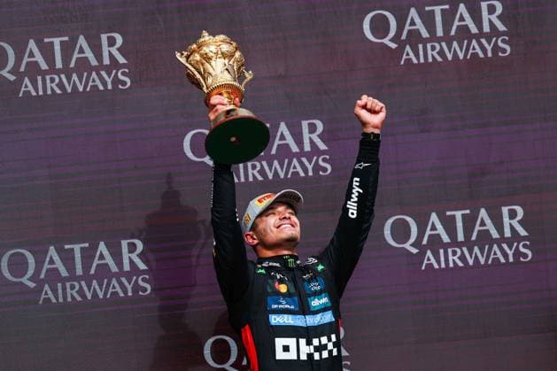 F1 - BRITISH GRAND PRIX 2025 NORRIS Lando (gbr), McLaren F1 Team MCL39, portrait podium during the Formula 1 Qatar Airways British Grand Prix 2025, 12th round of the 2025 FIA Formula One World Championship, WM, Weltmeisterschaft from July 4 to 6, 2025 on the Silverstone Circuit, in Silverstone, United Kingdom - SilverstoneUnited Kingdom  Copyright: xEricxAlonsox