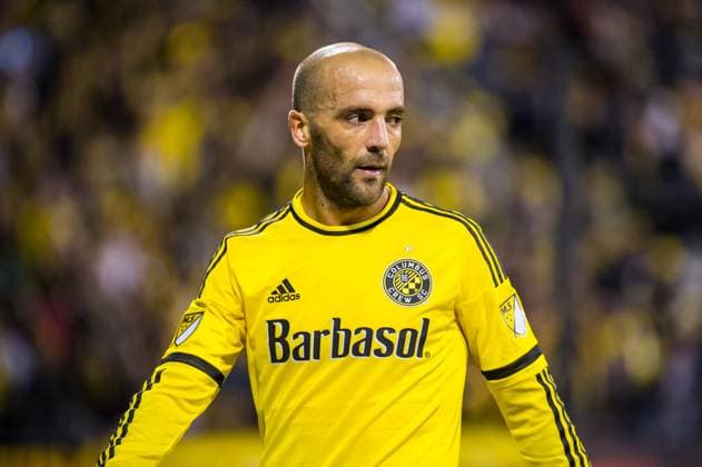 Columbus Crew SC forward Federico Higuain (10) after missing a shot during the match between Toronto FC and Columbus Crew SC at MAPFRE Stadium, in Columbus OH. on March 14, 2015. ..Photo: Dorn Byg CSM Copyright: xDornxBygx