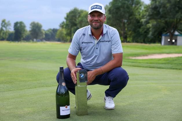 Golf DP World Tour European Tour Day 4 Final Day BMW International Open 2025 on 06 07 2025 at Golf Club Eichenried Daniel Brown England with the trophy xMSx