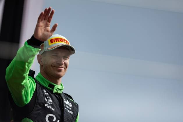 F1 - BRITISH GRAND PRIX 2025 HULKENBERG Nico (ger), Stake F1 Team Kick C45, portrait, celebration during the Formula 1 Qatar Airways British Grand Prix 2025, 12th round of the 2025 FIA Formula One World Championship, WM, Weltmeisterschaft from July 4 to 6, 2025 on the Silverstone Circuit, in Silverstone, United Kingdom - SilverstoneUnited Kingdom  Copyright: xDPPIx