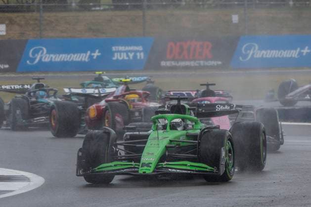 6th July 2025; Silverstone Circuit, Northamptonshire, England; Formula 1 2025 Qatar Airways British F1 Grand Prix; Race Day; The wet conditions made it hard for Stake F1 Team Kick Sauber driver Nico Hulkenberg in his Kick Sauber-Ferrari C45 Ferrari 066 15 to see the track  ActionPlus12810814 TimxWilliams