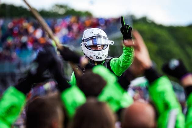 F1 - BRITISH GRAND PRIX 2025 HULKENBERG Nico (ger), Stake F1 Team Kick C45, portrait celebrating podium during the Formula 1 Qatar Airways British Grand Prix 2025, 12th round of the 2025 FIA Formula One World Championship, WM, Weltmeisterschaft from July 4 to 6, 2025 on the Silverstone Circuit, in Silverstone, United Kingdom - SilverstoneUnited Kingdom  Copyright: xFLORENTxGOODENx