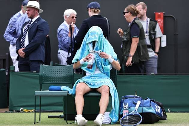 Laura Siegemund, GER, during fourth round of 2025 All England Lawn Tennis Championships at Wimbledon, womens singles, London, 06 07 2025