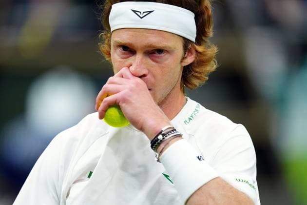 Andrey Rublev during his fourth round match Wimbledon Tennis Championships, Day 7, The All England Lawn Tennis and Croquet Club, London, UK - 06 Jul 2025London The All England Lawn Tennis and United Kingdom  Copyright: xJavierxGarcia Shutterstockx 15387061ft