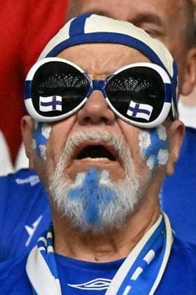 Fan of Finland in action during the Men s Volleyball European Golden League - Final Four tournament: final game, Czechia vs Finland in Brno, Czech Republic, July 6, 2025. (CTKxPhoto VaclavxSalek) CTKPhotoP2025070604816  CTKPhotoP2025070604816