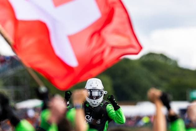 06 07 2025, Silverstone Circuit, Silverstone, FORMULA 1 QATAR AIRWAYS BRITISH GRAND PRIX 2025 , in the picture Sensational 3rd place and thus the first podium in 239 races for Nico Hülkenberg DEU , Stake F1 Team Kick Sauber Photo by Martin Trenkler Hasan Bratic DeFodi Images