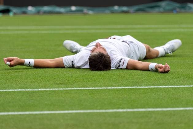 2025-07-06 The Championships Wimbledon 2025 LONDON, UNITED KINGDOM - JULY 6: Cameron Norrie of Great Britain during Day Seven of The Championships Wimbledon 2025 at All England Lawn Tennis and Croquet Club on July 6, 2025 in London, United Kingdom. (Photo by Marleen Fouchier BSR Agency) London United Kingdom Content not available for redistribution in The Netherlands directly or indirectly through any third parties. Copyright: xBSRxAgencyx