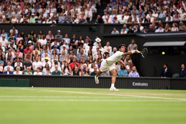 Carlos Alcaraz during his fourth round match Wimbledon Tennis Championships, Day 7, The All England Lawn Tennis and Croquet Club, London, UK - 06 Jul 2025London The All England Lawn Tennis and United Kingdom  Copyright: xEllaxLing Shutterstockx 15387063bj