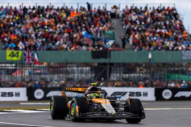 06 07 2025, Silverstone Circuit, Silverstone, FORMULA 1 QATAR AIRWAYS BRITISH GRAND PRIX 2025 , in the picture winner Lando Norris GBR , McLaren F1 Team Photo by Martin Trenkler Hasan Bratic DeFodi Images