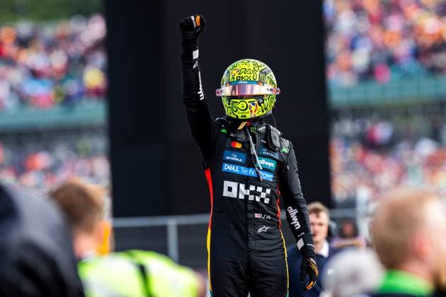 06 07 2025, Silverstone Circuit, Silverstone, FORMULA 1 QATAR AIRWAYS BRITISH GRAND PRIX 2025 , in the picture winner Lando Norris GBR , McLaren F1 Team Photo by Martin Trenkler Hasan Bratic DeFodi Images