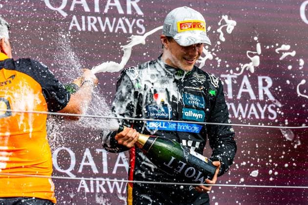 06 07 2025, Silverstone Circuit, Silverstone, FORMULA 1 QATAR AIRWAYS BRITISH GRAND PRIX 2025 , in the picture 2nd place for Oscar Piastri AUS , McLaren F1 Team Photo by Martin Trenkler Hasan Bratic DeFodi Images