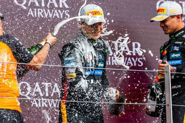06 07 2025, Silverstone Circuit, Silverstone, FORMULA 1 QATAR AIRWAYS BRITISH GRAND PRIX 2025 , in the picture 2nd place for Oscar Piastri AUS , McLaren F1 Team Photo by Martin Trenkler Hasan Bratic DeFodi Images