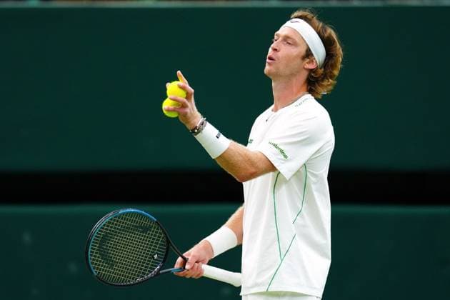 Andrey Rublev during his fourth round match Wimbledon Tennis Championships, Day 7, The All England Lawn Tennis and Croquet Club, London, UK - 06 Jul 2025London The All England Lawn Tennis and United Kingdom  Copyright: xJavierxGarcia Shutterstockx 15387061gu