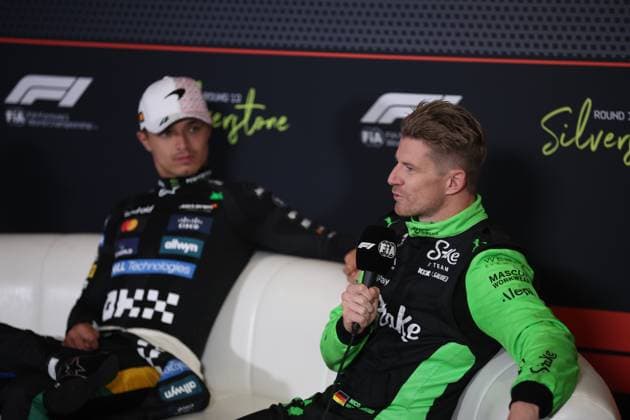 F1 - BRITISH GRAND PRIX 2025 HULKENBERG Nico (ger), Stake F1 Team Kick C45, portrait press conference, PK, Pressekonferenz during the Formula 1 Qatar Airways British Grand Prix 2025, 12th round of the 2025 FIA Formula One World Championship, WM, Weltmeisterschaft from July 4 to 6, 2025 on the Silverstone Circuit, in Silverstone, United Kingdom - SilverstoneUnited Kingdom Copyright: xEricxAlonsox