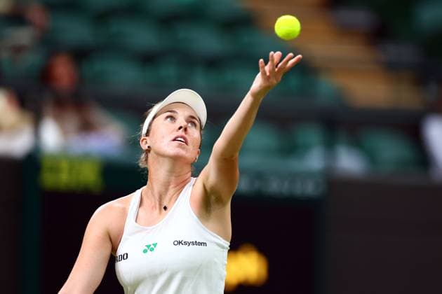 Linda Noskova during her fourth round match Wimbledon Tennis Championships, Day 7, The All England Lawn Tennis and Croquet Club, London, UK - 06 Jul 2025London The All England Lawn Tennis and United Kingdom  Copyright: xJamesxMarsh Shutterstockx 15387062gh