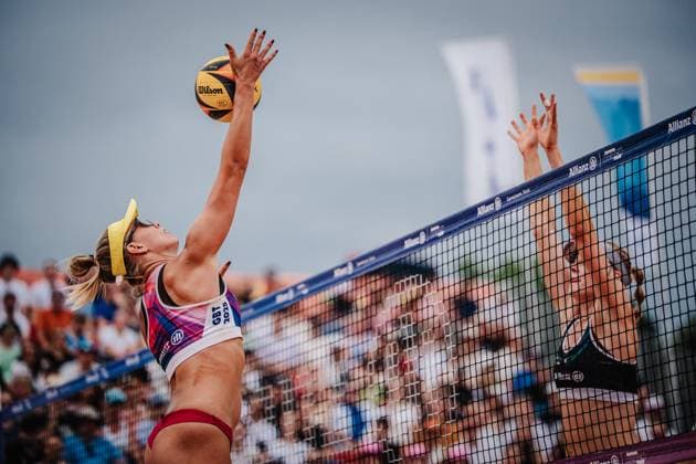 Beach Volleyball Women Allianz German Beach Tour 2025 Tourstop Munich 06 07 2025 Chenoa Christ at Attack Munich Central University Sports Munich Bavaria Germany