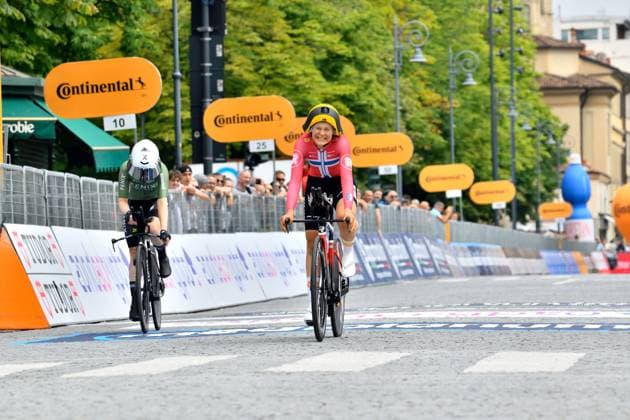 AALERUD Katrine (NOR) during Giro d Italia Women - Stage 1 - Bergamo Bergamo, Giro d Italia race in Bergamo, Italy, July 06 2025  Copyright: xDavidexVaninetti IPAxSportx xipa-agency.netx xx IPA_60037555 IPA_Agency_IPA60037555