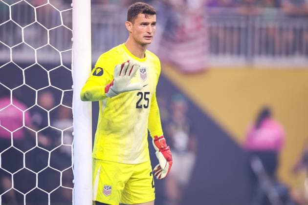 UNITED STATES VS MEXICO - COPA ORO - 06 JULIO 2025 HOUSTON,TEXAS. JULY 06th: Matt Freese 25 of United States During the Final match between United States and Mexico in the Concacaf Gold Cup 2025, held at the NRG Stadium, in Houston,Texas (PHOTO BY FABIAN MEZA STRAFFON IMAGES IMAGO MANDATORY CREDIT EDITORIAL USE Copyright: xFABIANxMEZAx