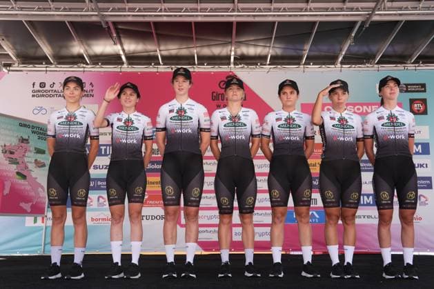 TEAM MENDELSPECK E-WORK during the 2nd stage of the Giro d™Italia Women, from Clusone to Aprica, Italy Monday, July 07, 2025. - cycling .  Copyright: xMassimoxPaolone Lapressex