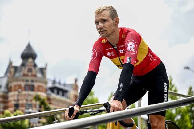 Danish Magnus Cort Nielsen of Uno-X Mobility pictured at the start of the third stage of the 2025 Tour de France cycling, from Valenciennes to Dunkerque (178 km) on Monday 07 July 2025 in France. The 112th edition of the Tour de France starts on Saturday 5 July in Lille, France, and will finish in Paris, France on the 27th of July. JASPERxJACOBS  x128593197x