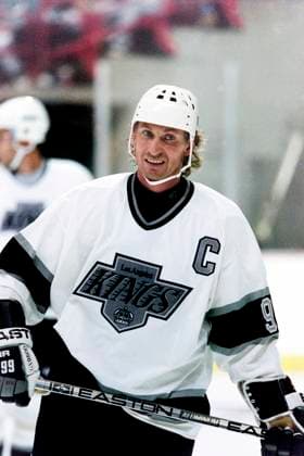 950923 Ishockey, Träningsmatch, Los Angeles Kings - New York Rangers: Wayne Gretzky, Los Angeles Kings. *** 950923 Ice Hockey, Practice Game, Los Angeles Kings New York Rangers Wayne Gretzky, Los Angeles Kings  Copyright: BILDBYRAN BB950923BB009