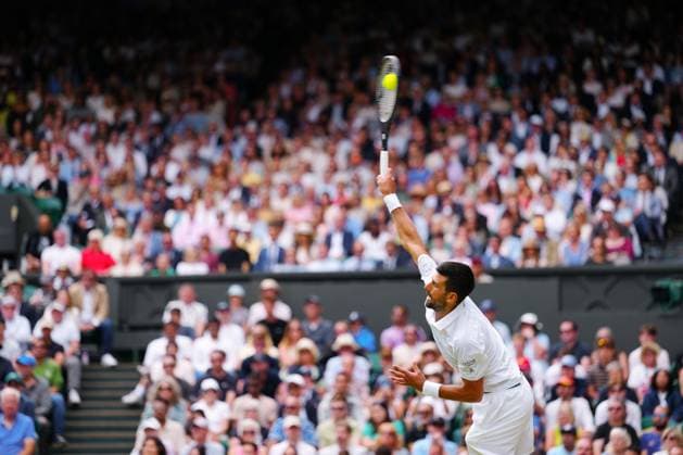 Novak Djokovic during his fourth round match Wimbledon Tennis Championships, Day 8, The All England Lawn Tennis and Croquet Club, London, UK - 07 Jul 2025London The All England Lawn Tennis and United Kingdom  Copyright: xJavierxGarcia Shutterstockx 15387972r