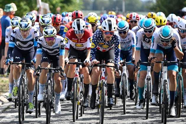 Tour de France 2025 Stage 3 DUINKERKE, FRANCE - JULY 07 : Simmons Quinn (USA) of Lidl - Trek during stage 3 of the 112th edition of Tour de France an UCI World Tour 2.UWT cycling road race stage for Men Elite of 178 km with start in Valenciennes and finish in Duinkerke on July 7, 2025 in Duinkerke, France, 07 07 2025 ( Motordriver Kenny Verfaillie - Duinkerke France  Copyright: xJanxDexMeuleneirx