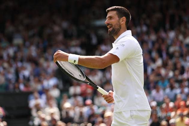 Novak Djokovic during his Round of 16 match Wimbledon Tennis Championships, Day 8, The All England Lawn Tennis and Croquet Club, London, UK - 07 Jul 2025London The All England Lawn Tennis and United Kingdom  Copyright: xEllaxLing Shutterstockx 15387974ap