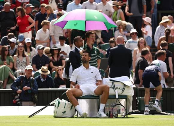 Novak Djokovic during his Round of 16 match Wimbledon Tennis Championships, Day 8, The All England Lawn Tennis and Croquet Club, London, UK - 07 Jul 2025London The All England Lawn Tennis and United Kingdom  Copyright: xEllaxLing Shutterstockx 15387974bm