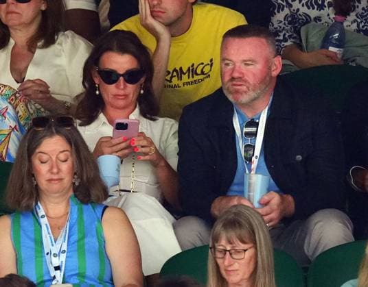 Wayne Rooney and Coleen Rooney watching the action on Centre Court Wimbledon Tennis Championships, Day 8, The All England Lawn Tennis and Croquet Club, London, UK - 07 Jul 2025London The All England Lawn Tennis and United Kingdom  Copyright: xJavierxGarcia Shutterstockx 15387972cc