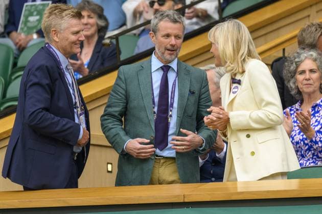 Wimbledon Tennis Championships - Day 8 LONDON, UNITED KINGDOM - JULY 7: King Fredrick of Denmark watches tennis from the Royal Box during the eighth day of the 2025 Wimbledon Championships at The All England Lawn Tennis and Croquet Club in Wimbledon on July 7, 2025, in London, England Ray Tang Anadolu London United Kingdom. Editorial use only. Please get in touch for any other usage.  Copyright: x2025xAnadoluxRayxTangx