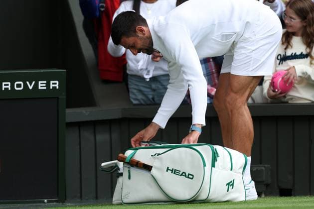 Novak Djokovic wins his Round of 16 match against Alex de Minaur Wimbledon Tennis Championships, Day 8, The All England Lawn Tennis and Croquet Club, London, UK - 07 Jul 2025London The All England Lawn Tennis and United Kingdom  Copyright: xEllaxLing Shutterstockx 15387974dx
