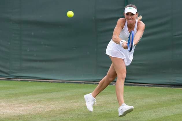Timea Babos during the Wimbledon 2025 Women?s Doubles Round of 16 tennis match between Luisa Stefani & Timea Babos v Lyudmyla Kichenok & Ellen Perez at the All England Tennis Club in London, England (Richard Callis SPP) Copyright: xRichardxCallis SPPx spp-en-RiCa-SPP25_rica_07jul25_21757