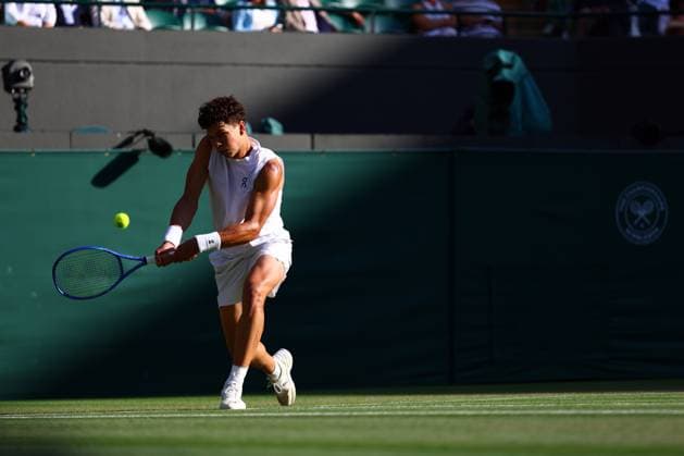 Ben Shelton during his fourth round match Wimbledon Tennis Championships, Day 8, The All England Lawn Tennis and Croquet Club, London, UK - 07 Jul 2025London The All England Lawn Tennis and United Kingdom  Copyright: xJamesxMarsh Shutterstockx 15387973ff
