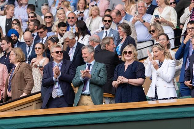 Tennis, Wimbledon, Day 8 - King Frederik of Denmark as a guest